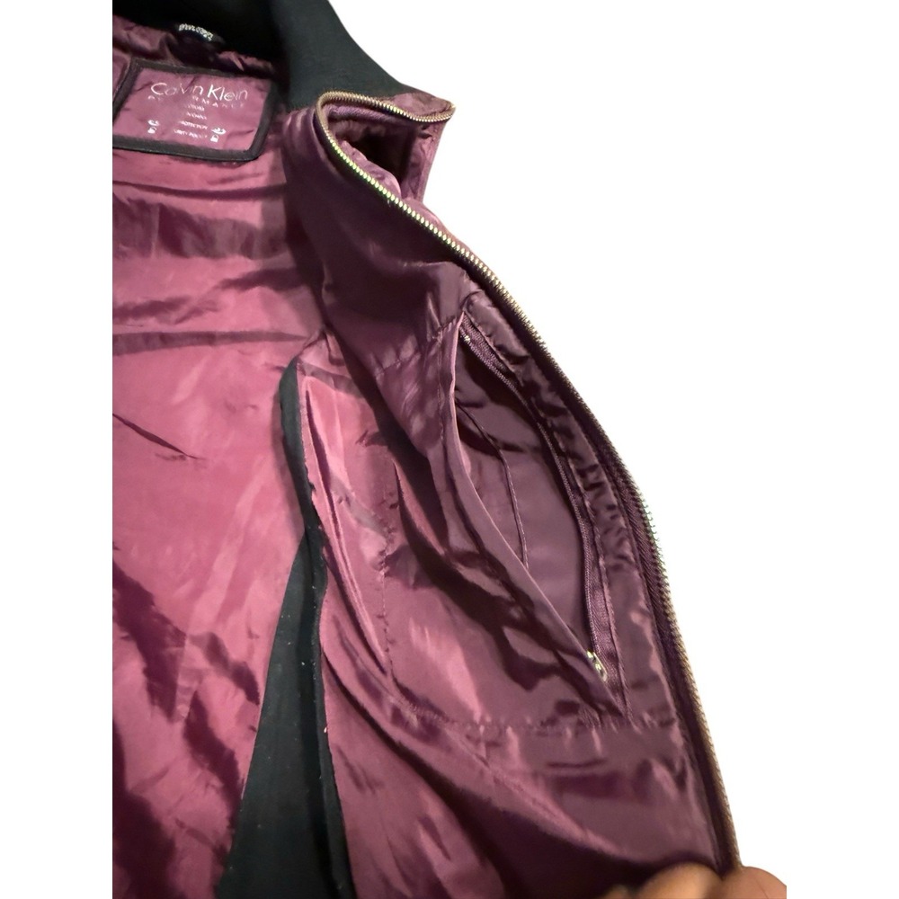 Calvin‎ Klein Performance Puffer Vest Women's Size Medium Purple Quilted Zip - Picture 4 of 11